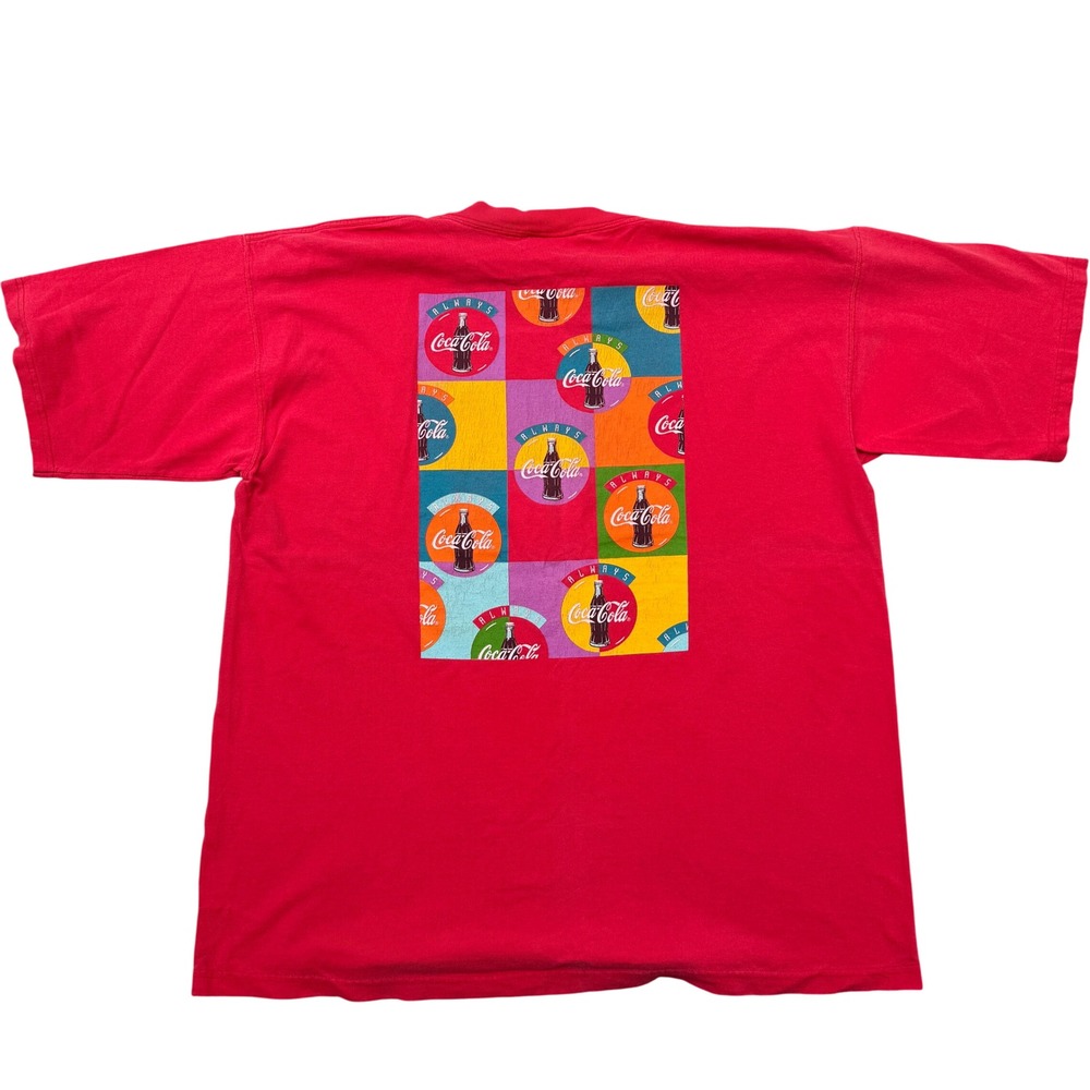 Vintage Coca-Cola Always Red Graphic T-Shirt XL Made in USA 90s Pop Art Tee
